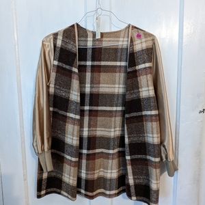 Vintage gold and plaid jacket